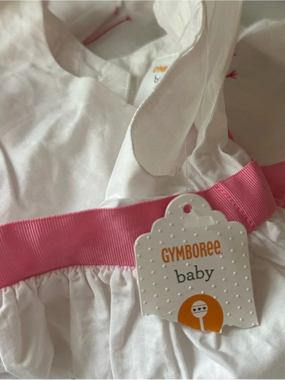 Gymboree Baby Flamingo Dress NWT Pink White Summer Sundress